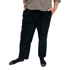 Vintage Burberry’s Corduroy Pants Straight Leg‎ Black Ribbed Size 36